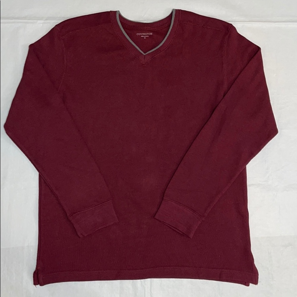 Men's V Neck Covington Windsor Wine Pull Over